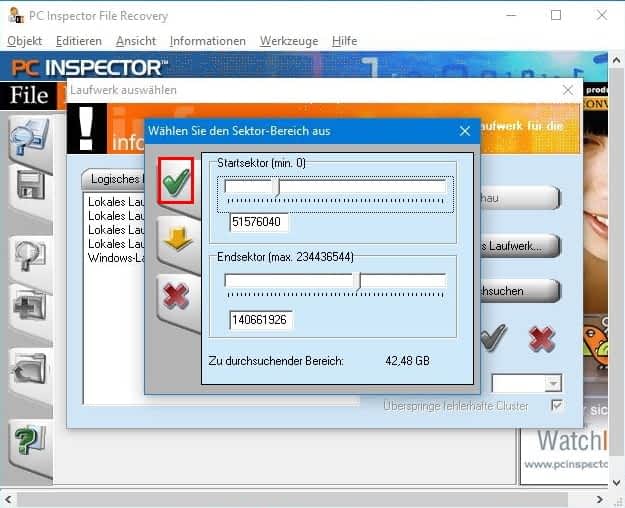 PC Inspector File Recovery Screenshot 6