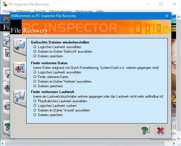 PC Inspector File Recovery Screenshot 3