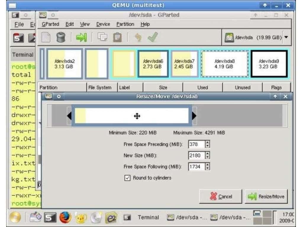 Festplatten Reparatur Tool - Screenshot System Rescue CD