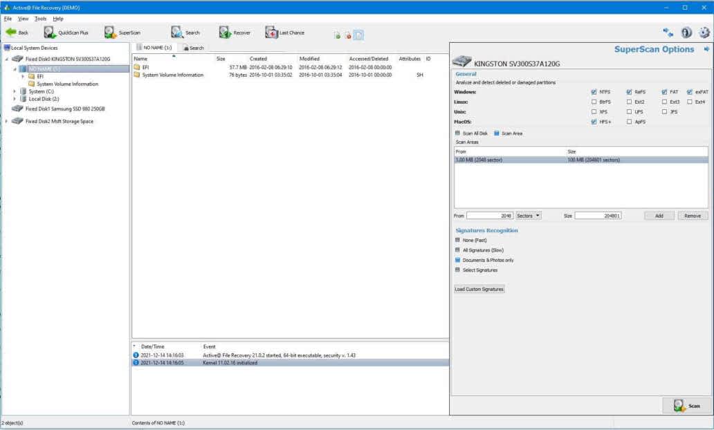 Active File Recovery Screenshot 2
